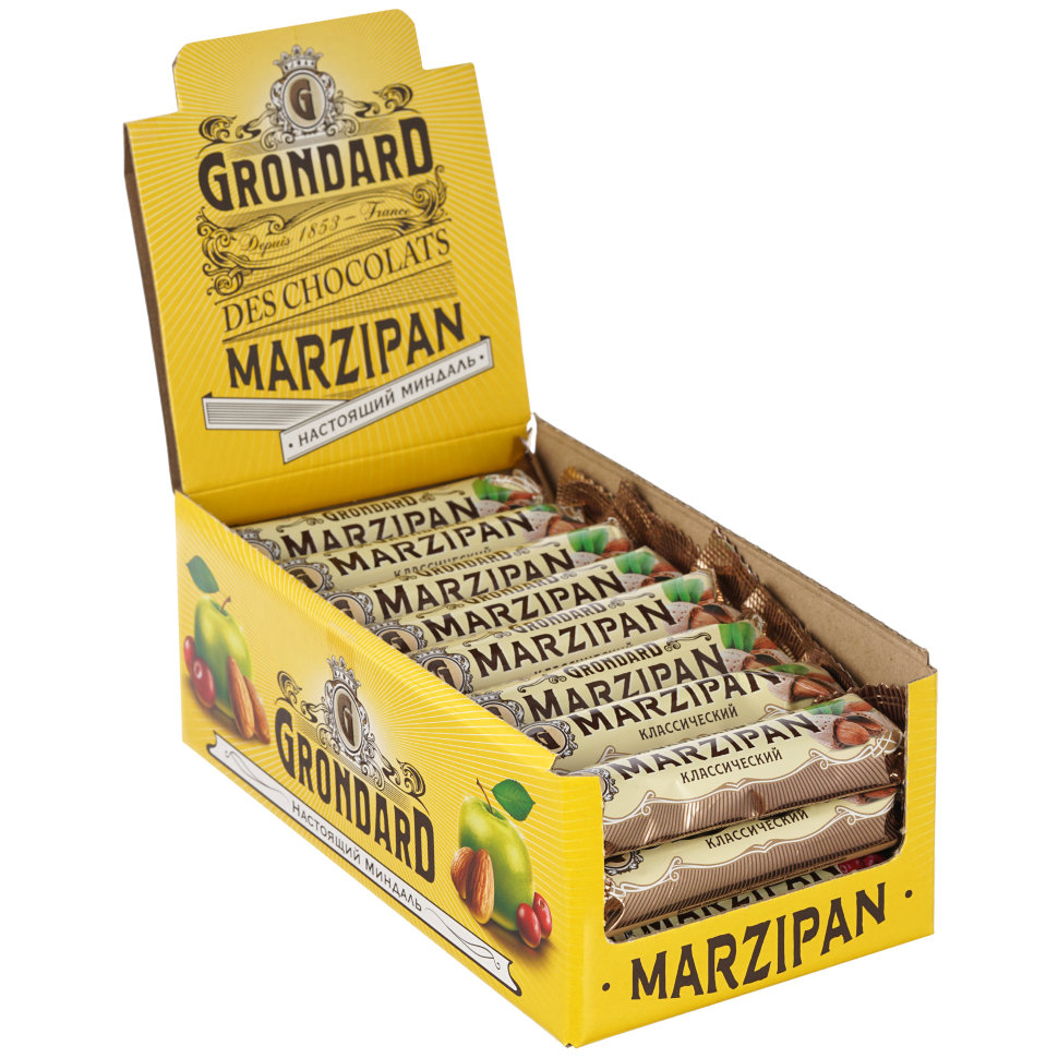  TM Grondard     (9389) Батончики глазированные Марципановые Классика, (24шт по 50г)      в Гатчине