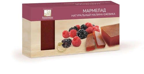 №2 Мармелад пластовый 210г МАЛИНА-ЕЖЕВИКА в Гатчине